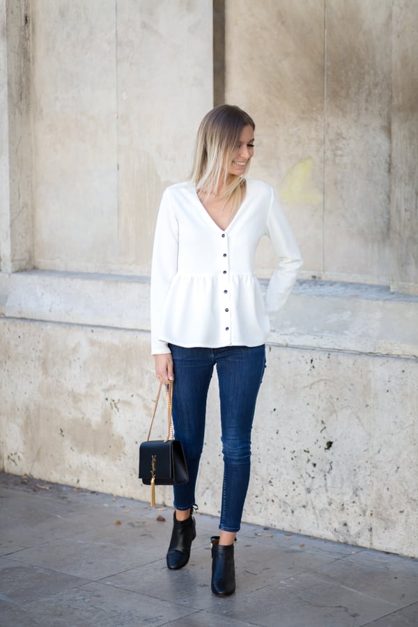 BLOUSE TIANA - SWEAT BLANC