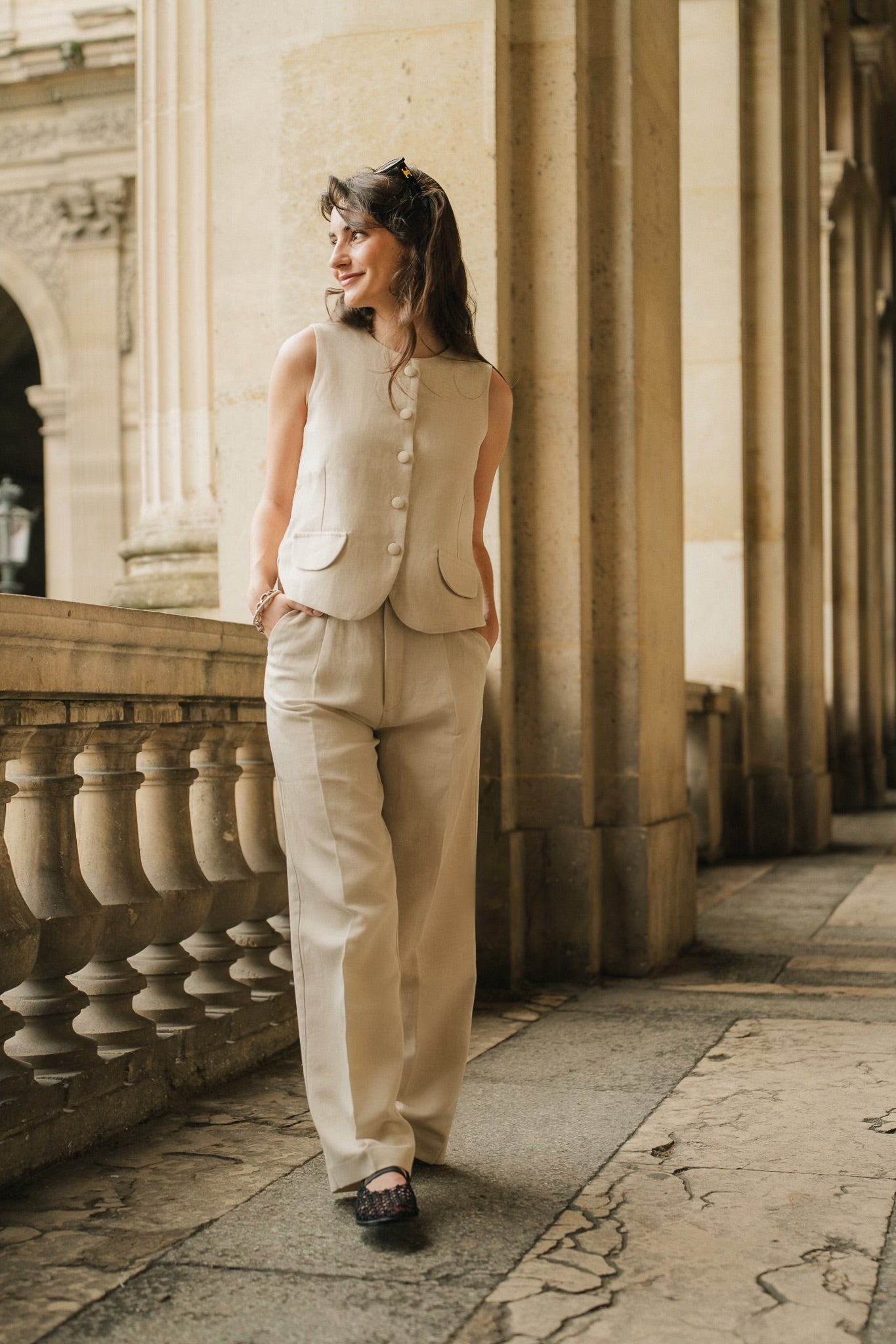 PANTALON ALBANE BEIGE