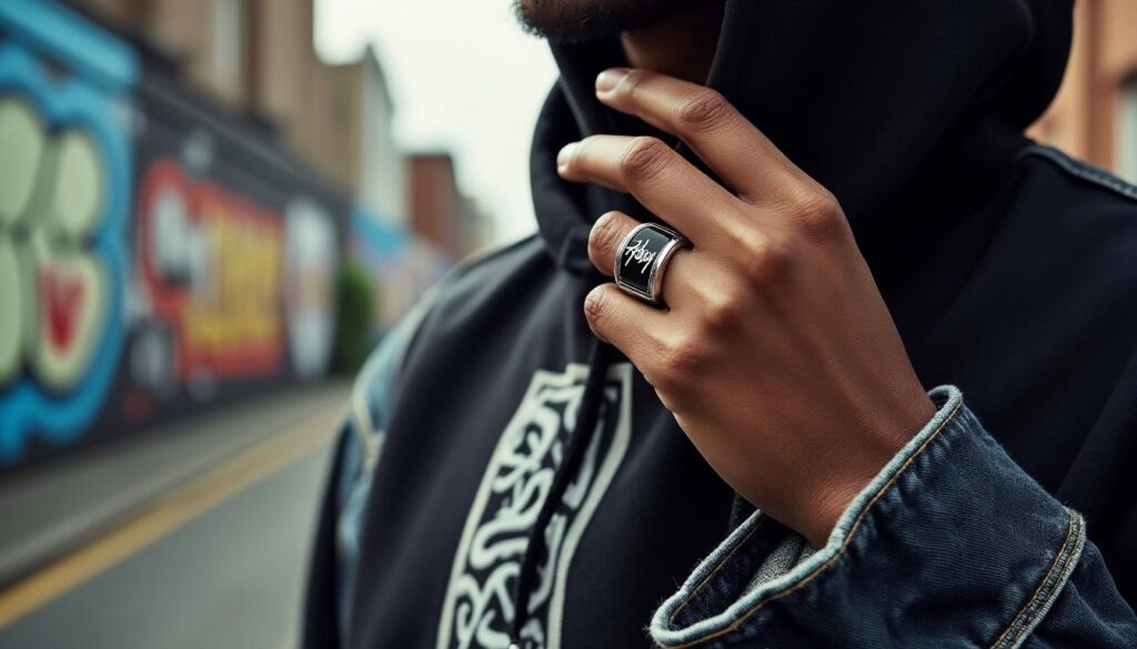 découvrez la bague stussy argentée, un bijou streetwear tendance alliant style urbain et élégance moderne, parfait pour sublimer votre look au quotidien.