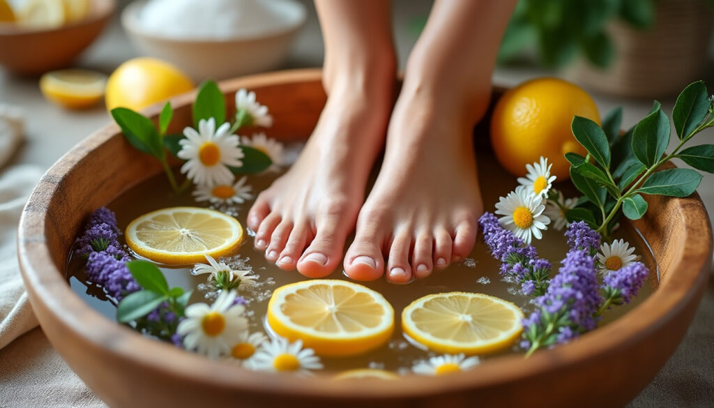 découvrez les bienfaits des bains de pied et des recettes naturelles pour soulager la fatigue et améliorer votre bien-être.