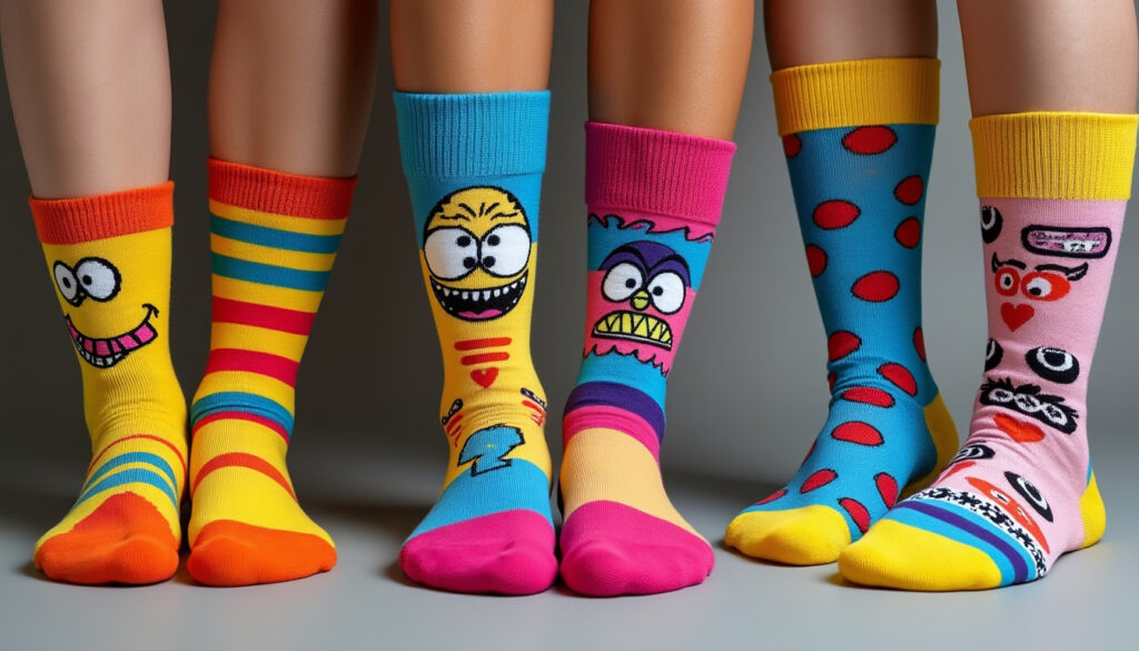 découvrez notre collection de chaussettes moches originales aux styles amusants et décalés, parfaites pour apporter une touche d'humour et d'originalité à votre tenue.