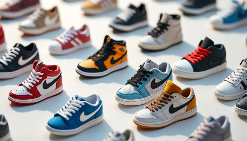 découvrez notre collection de mini sneakers tendance avec des répliques ultra réalistes, parfaites pour les passionnés de chaussures et les collectionneurs.