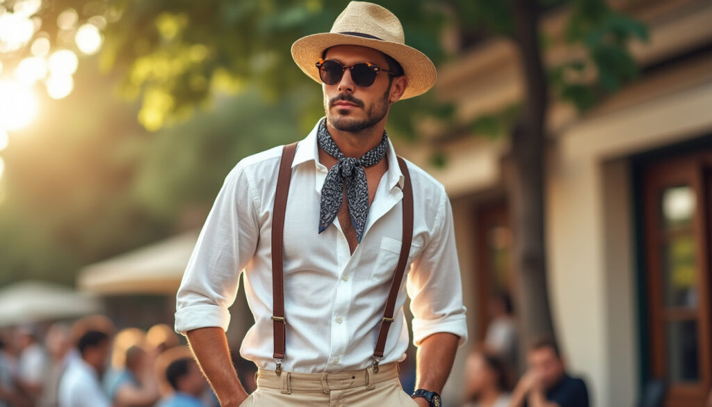découvrez notre sélection de tenues guinguette homme alliant style rétro chic et accessoires incontournables pour une ambiance festive et élégante.