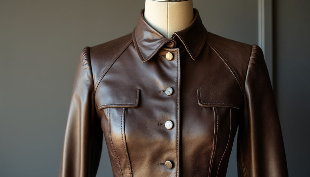 découvrez notre veste en cuir vintage pour femme, alliant style élégant et charme intemporel pour sublimer toutes vos tenues.