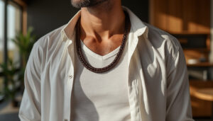 découvrez le collier en cuir pour homme, un accessoire au style authentique et tendance, conçu pour durer et affirmer votre personnalité.