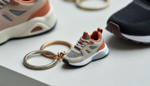 découvrez notre porte-clé chaussure : une miniature sportive au design tendance, parfaite pour personnaliser vos clés ou offrir un cadeau original.